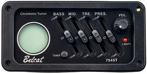 Belcat Neo-7545T Звукосниматель с 4-х полосным эквалайзером, с тюнером, врезной.