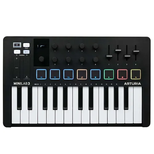 Arturia MiniLab 3 Black Edition MIDI-клавиатура.