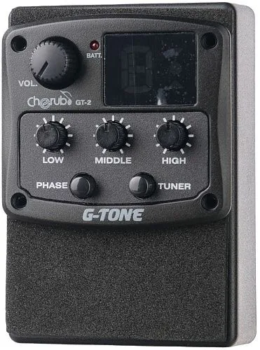 Cherub GT-2 Гитарный эквалайзер цифровой 3-полосный с тюнером и фэйзер эффектом. 